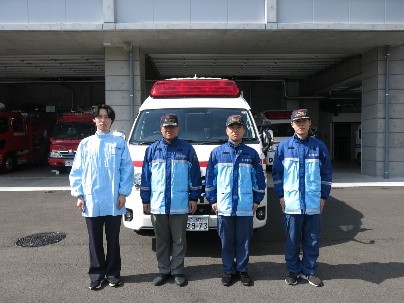 9月10日ドクターカー野久保医師と救急隊三名