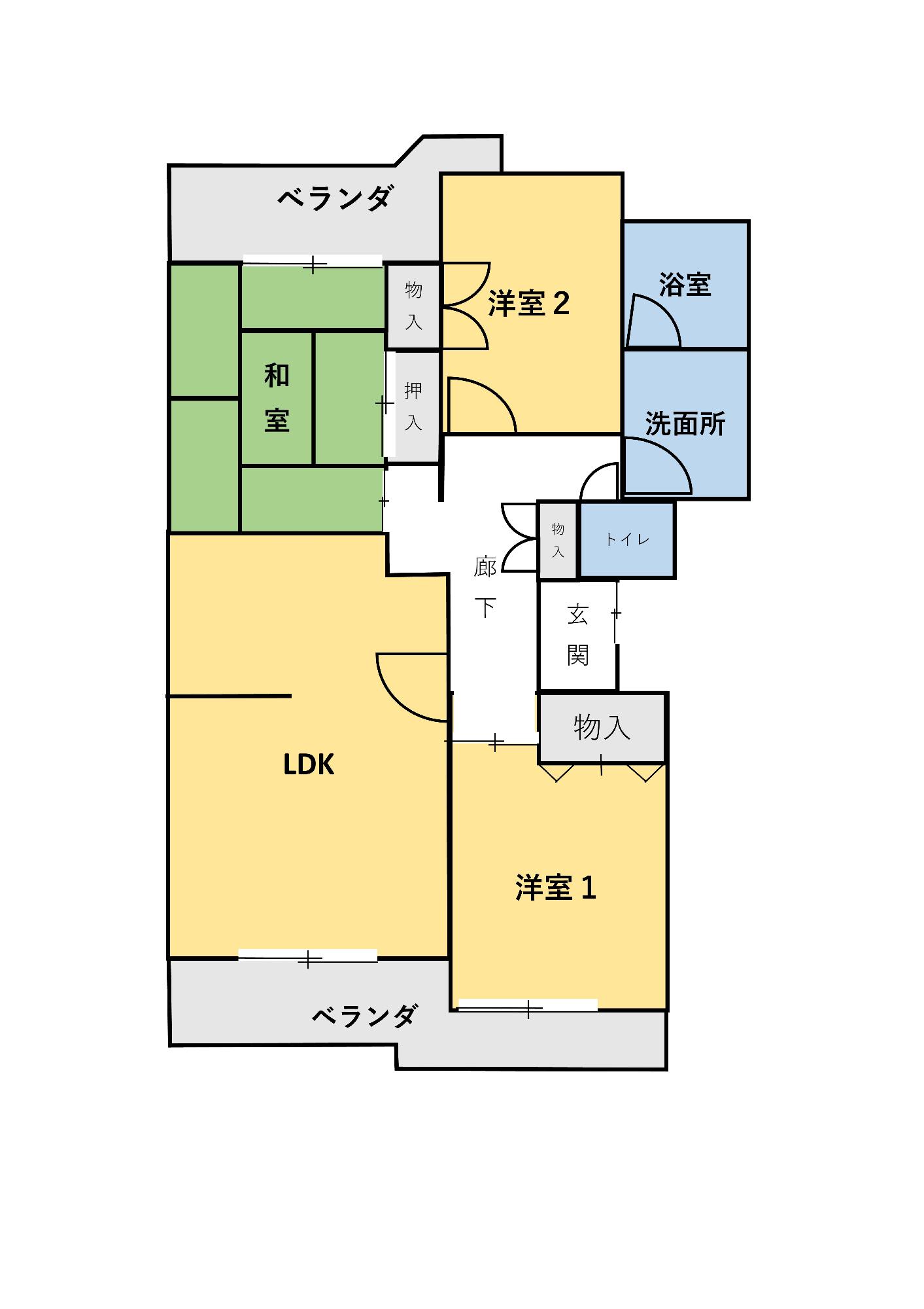 吉見団地212間取り